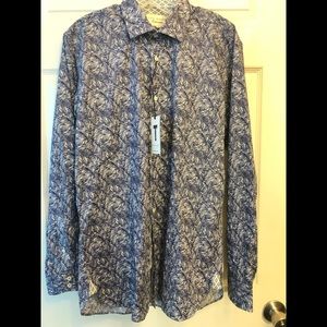 Ted Baker Endurance Leaf Shirt 34/35 15.5 R